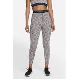 MEDIUM Nike Women's PRO Space DYE Cropped Training Tights LEGGINGS GREY BLACK